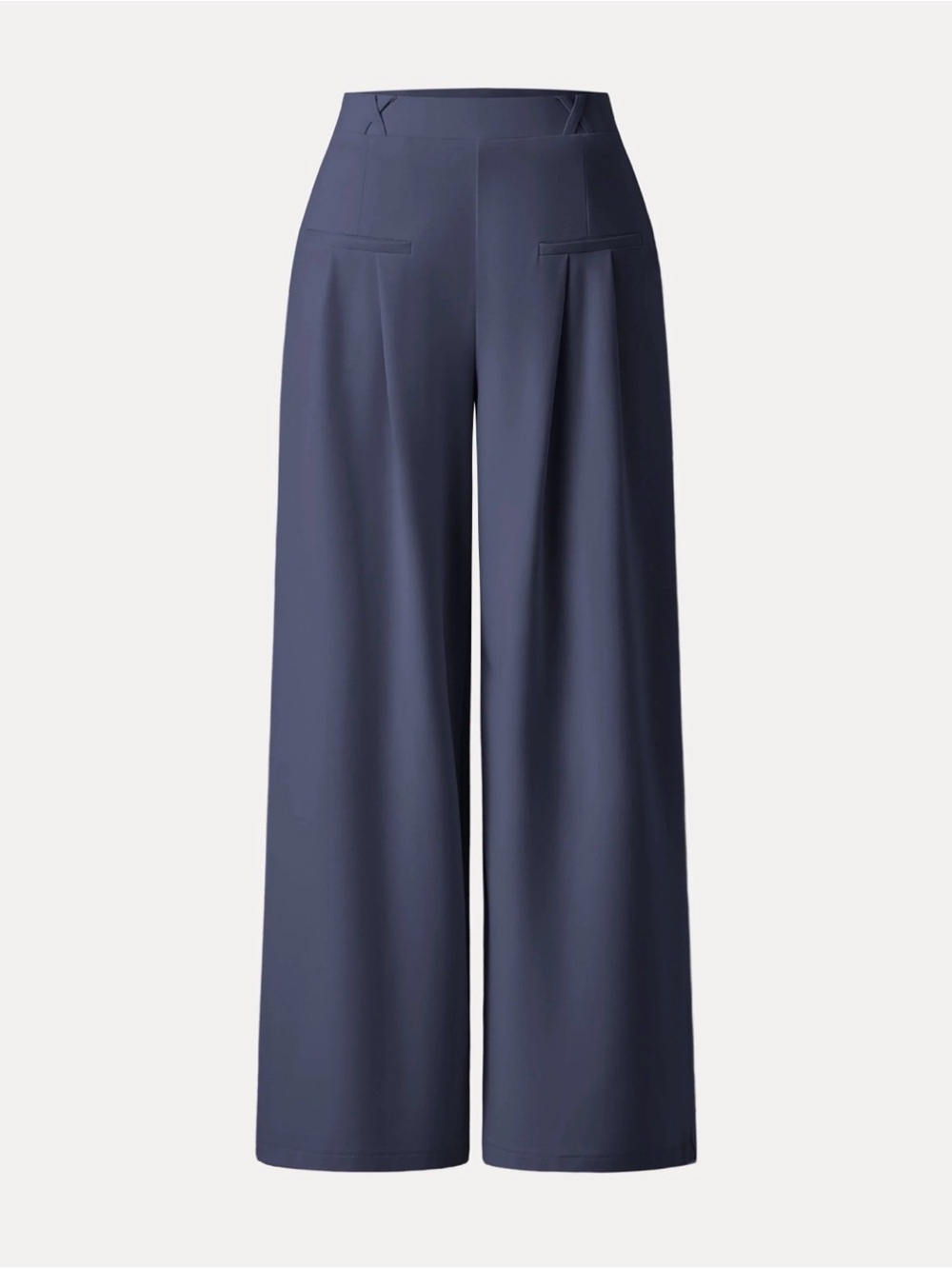 OGL Ponte-De-Roma Drapey Bamboo Ponte Mid Rise Wide Leg Trouser With Pockets LG